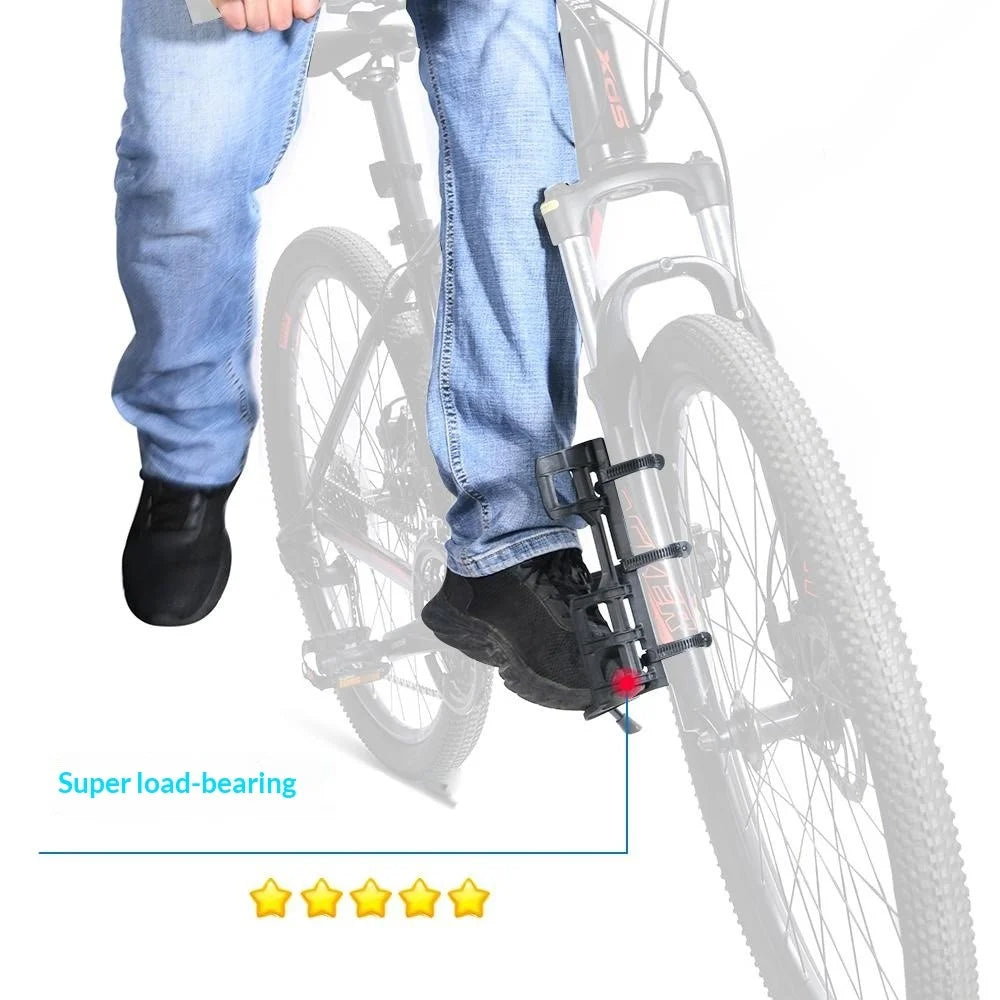 NEWBOLER 2 Bike Front Fork Pannier Bags (7L) + 2 Front Fork Racks + 4 Adjustable Straps + 8 Fixing Straps - 5