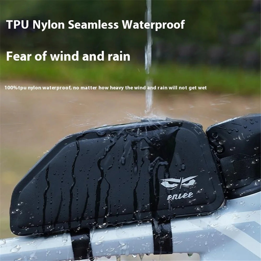 ENLEE Mountain Road Bike Top Tube Frame Bag TPU Nylon Waterproof Cycling Tool Storage Pouch - 2
