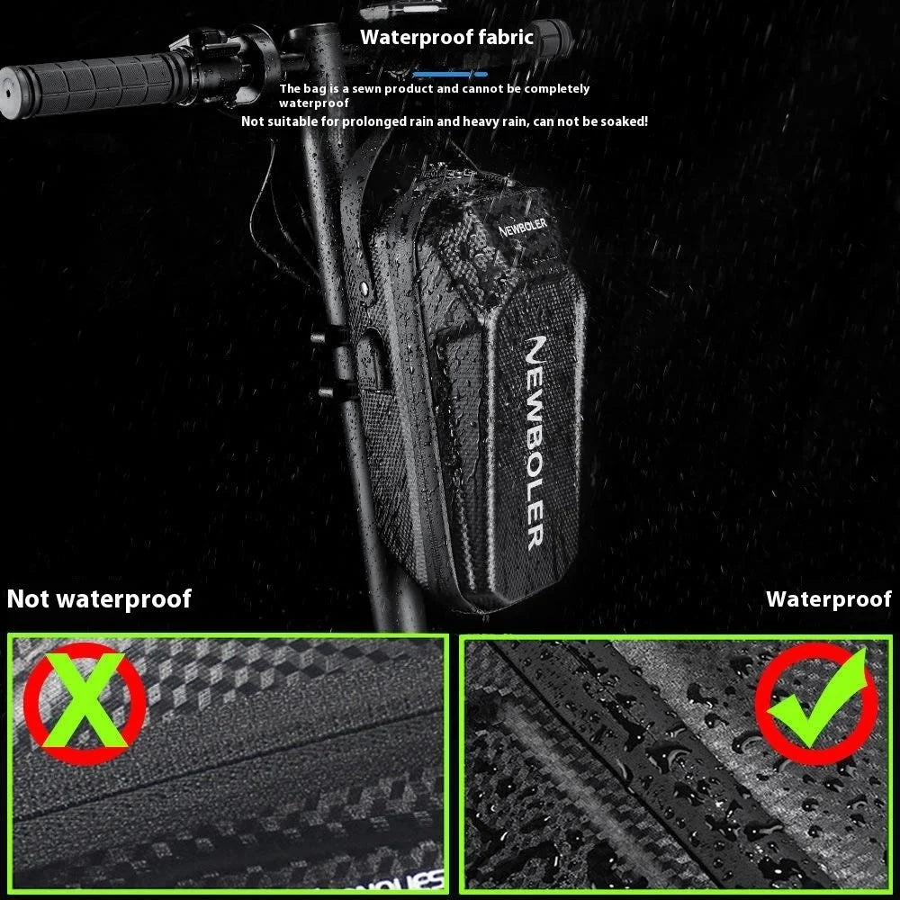 NEWBOLER BIKF-BAG843 5L Electric Scooter Hanging Bag with USB Port Waterproof EVA Hard Shell Bicycle Handlebar Bag - 5