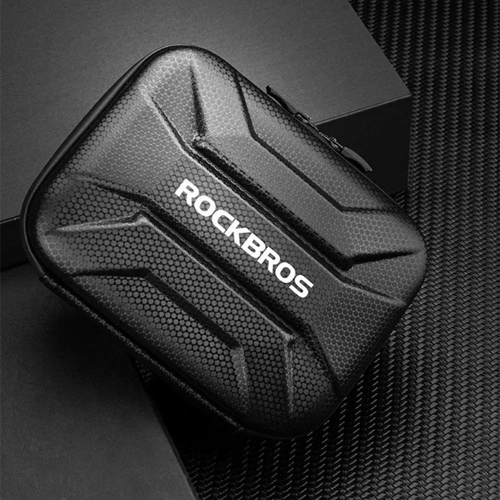 ROCKBROS Carbon Fiber Pattern Hard Shell Bike Bag with Adapter Bicycle Front Bag, B91 30110091001 / 51210910001 - 7