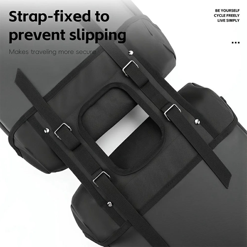 WEST BIKING YP0707427 Dual Rear Rack Bag 32L Bike Pannier Bag for Mountain / Road Bicycle Luggage Carrier - Black  /  Grey - 5