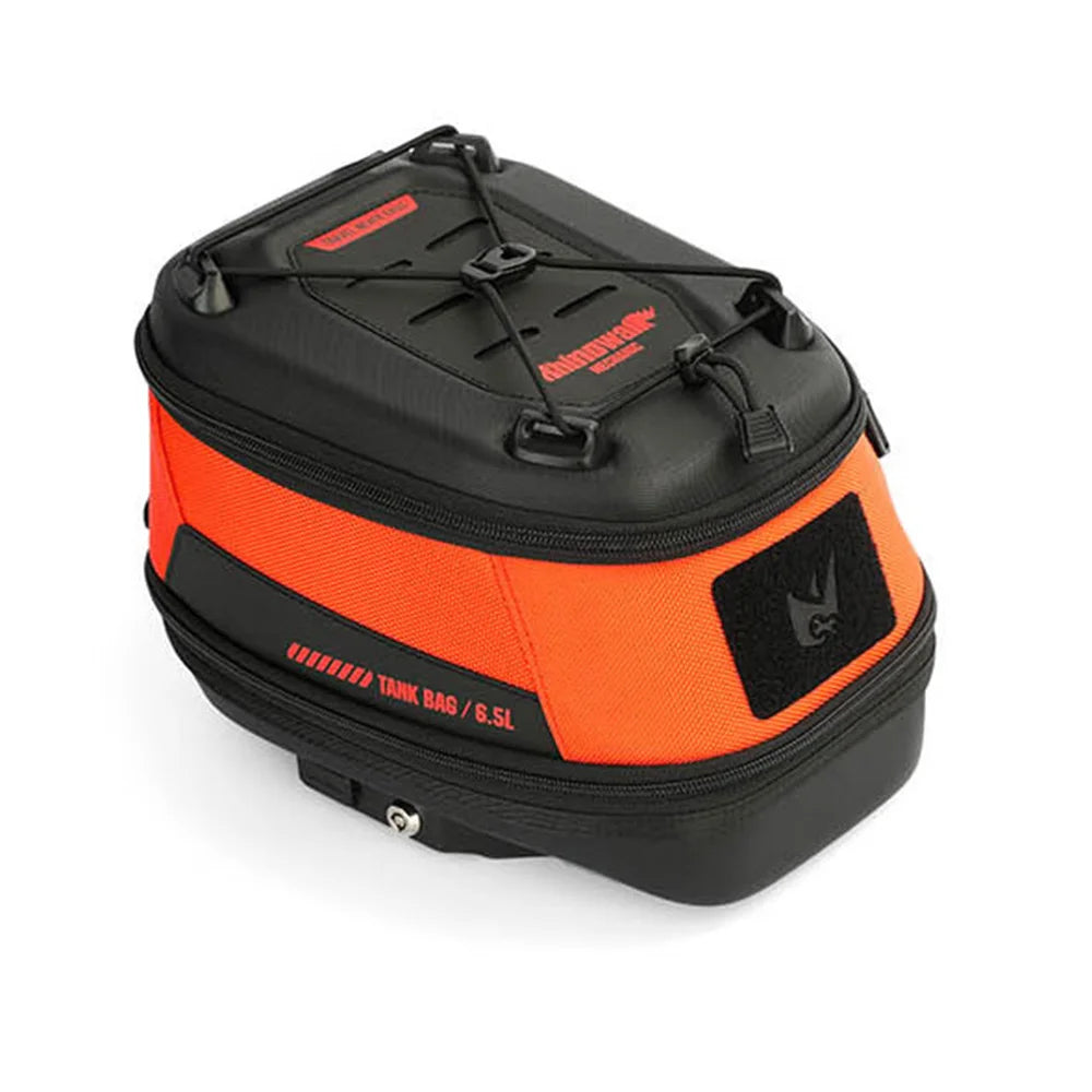 RHINOWALK MJX2011 6.5L Expandable Motorcycle Tank Bag Magnetic Quick Release Anti-Theft Riding Storage Bag (without Adapter Base) - Orange - 1