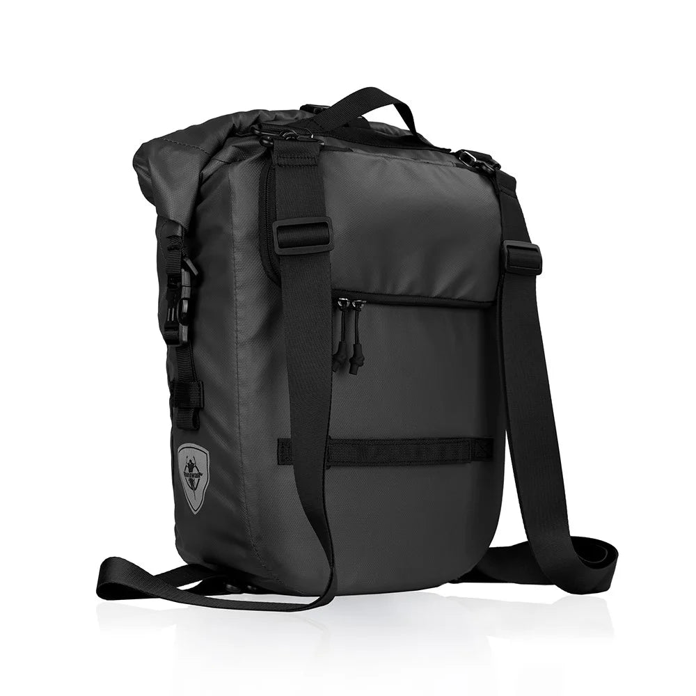 RHINOWALK X21668 Bicycle Rear Seat Bag Large Pannier Backpack Convertible Bicycle Saddle Bag Travel Shoulder Bag Cycling Accessories - Black - 4