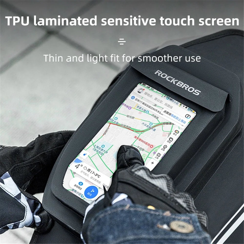 ROCKBROS AS-088 Motorcycle Fuel Tank Bag Magnetic Waterproof Touch Screen Phone Holder Storage Bag - 4