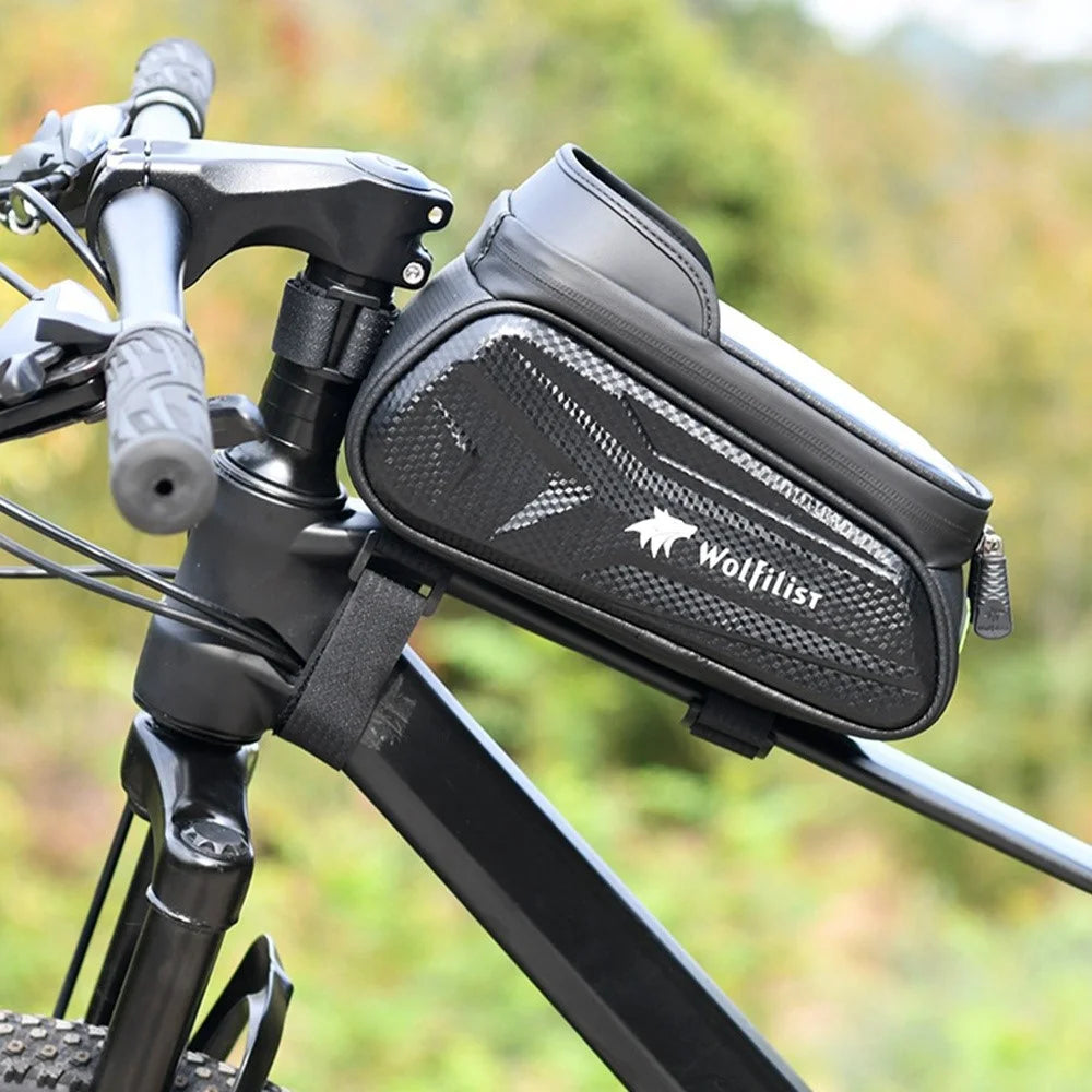 WOLFILIST S002 Waterproof Bicycle Top Tube Bag Cycling Touch Screen Phone Pouch Bike Front Beam Storage Bag - 6