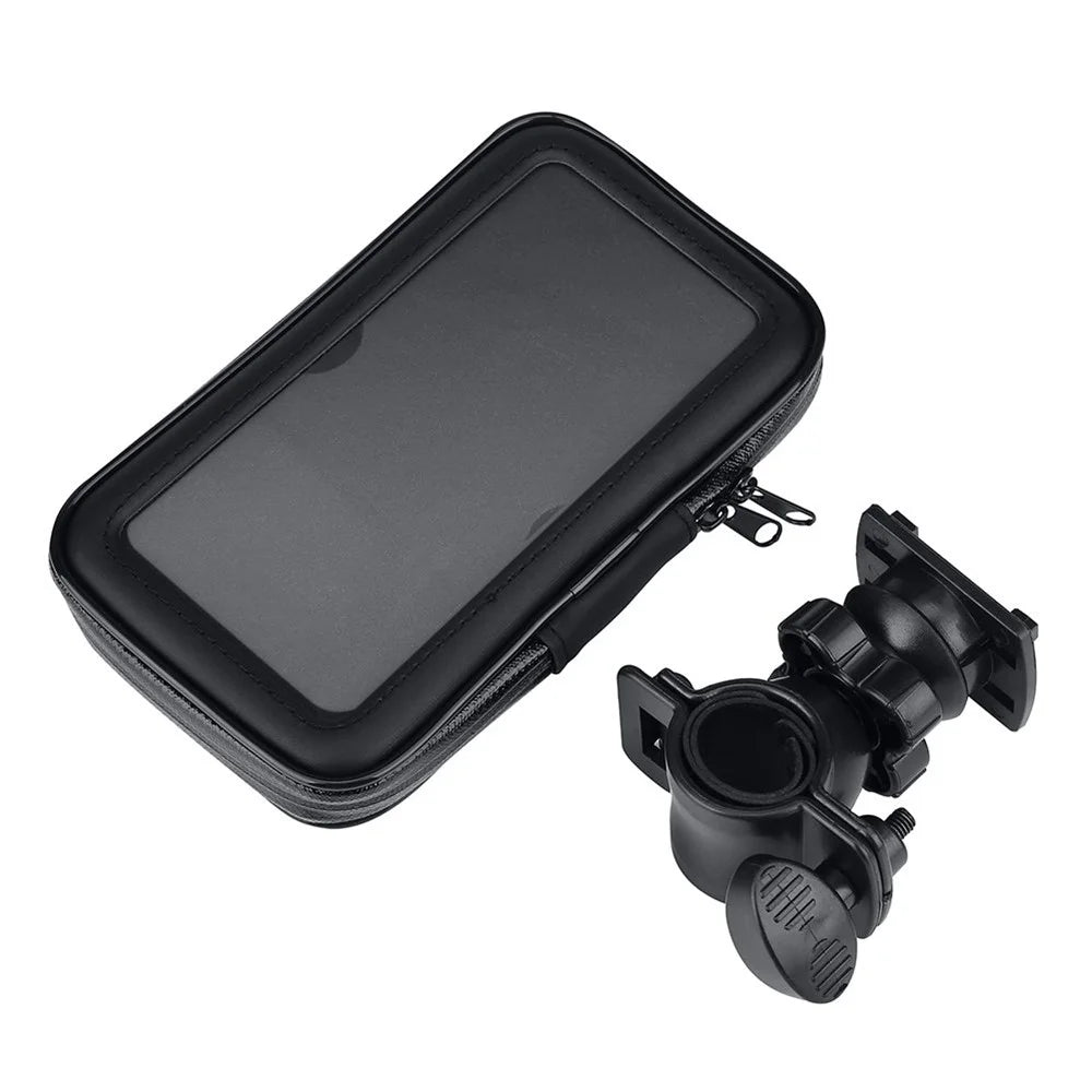 6.3-inch Bicycle Touch Screen Phone Bag Bike Handlebar Mount Waterproof Phone Holder Case, Size XL - 2
