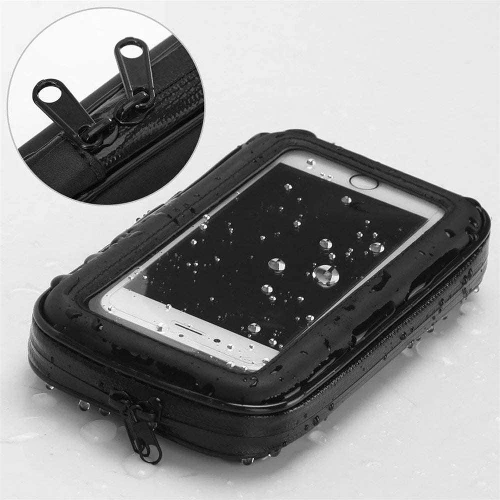 6.3-inch Bicycle Touch Screen Phone Bag Bike Handlebar Mount Waterproof Phone Holder Case, Size XL - 4
