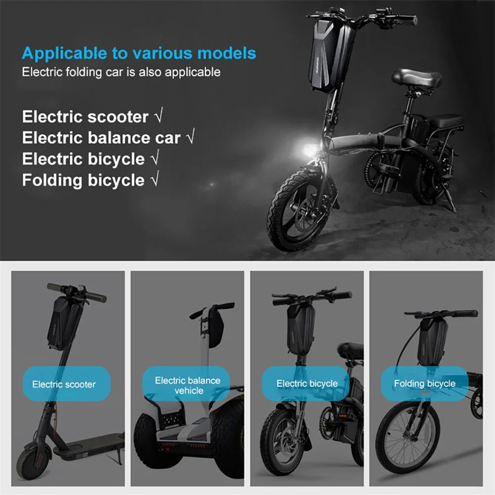 TAKEZERO T08 3L Electric Scooter Handlebar Storage Bag EVA+PU Electric Bike Front Pouch - 2