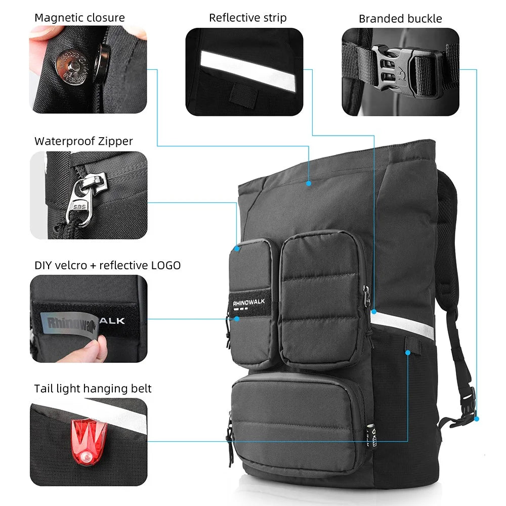 RHINOWALK RK6207 Multifunctional Bike Rear Rack Bag Cycling Backpack Bicycle Saddle Bag - 7