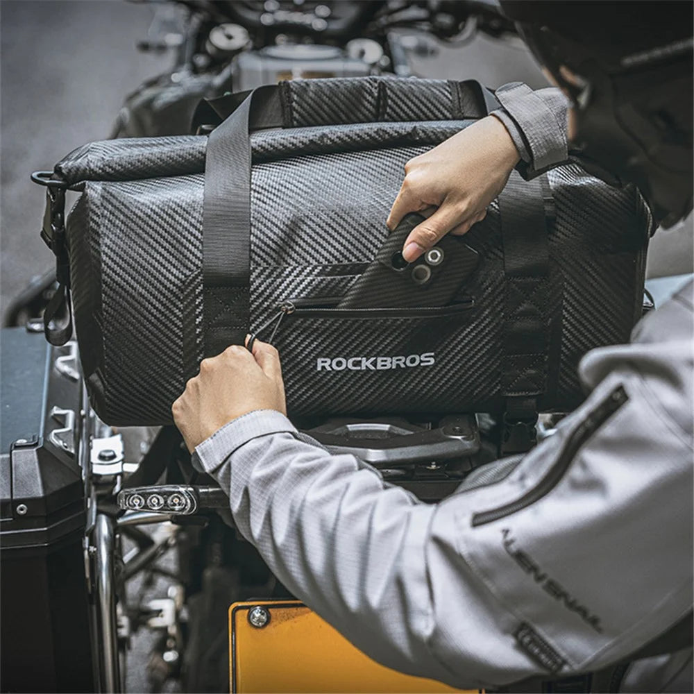 ROCKBROS AS-118 60L Motorcycle Tail Pannier Pack Waterproof PVC Bike Rear Bag - 5