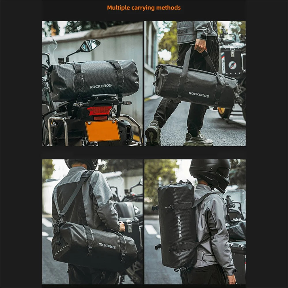 ROCKBROS AS-118 40L Bicycle Rear Rack Waterproof PVC Motorcycle Pannier Cycling Bag - 6