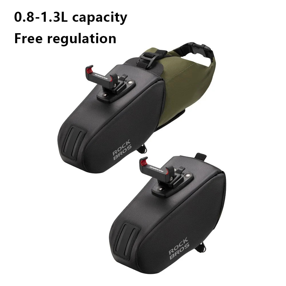 ROCKBROS C54 Bike Saddle Bag Waterproof Bicycle Tail Bag with Waterproof Liner Bag - 4