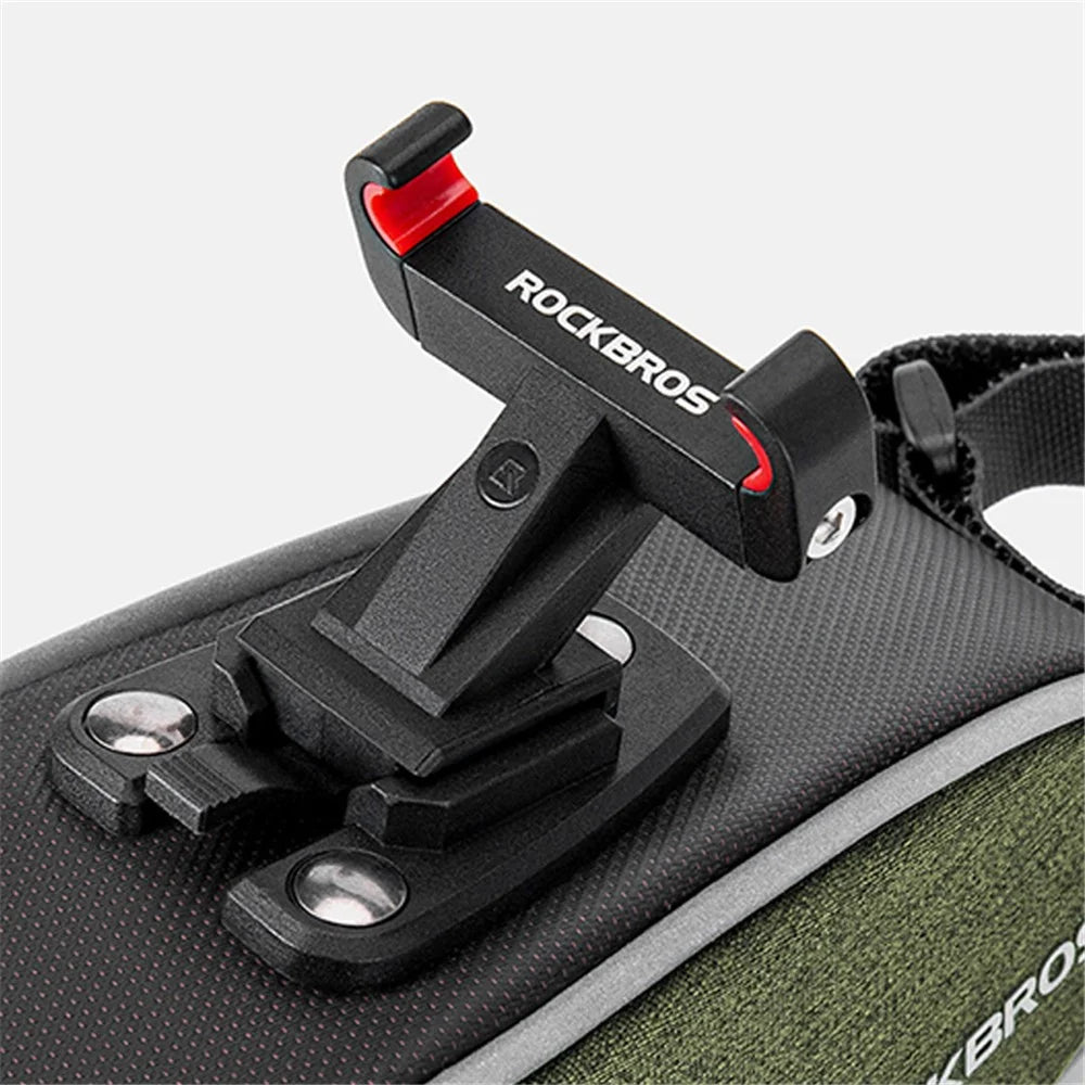 ROCKBROS C52-1 0.45L Bike Seatpost Rear Storage Pouch Bicycle Saddle Bag, Bracket Type - 2