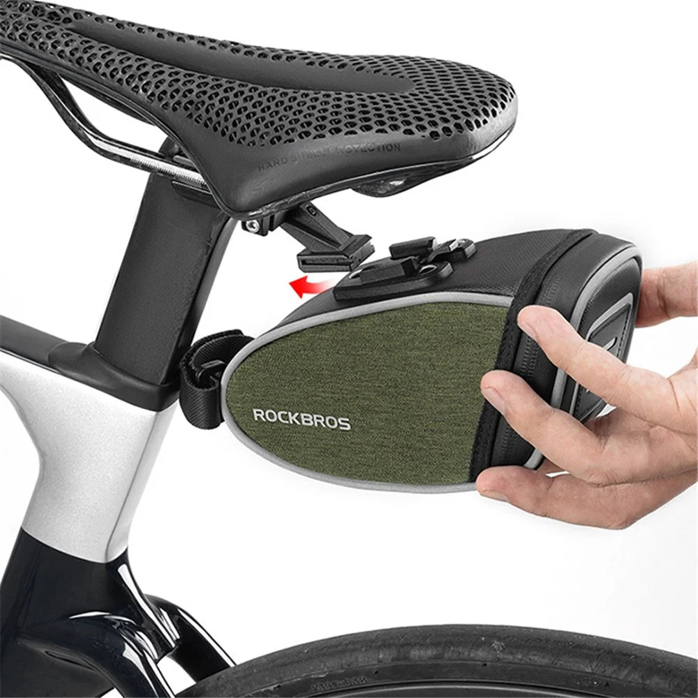 ROCKBROS C52-1 0.45L Bike Seatpost Rear Storage Pouch Bicycle Saddle Bag, Bracket Type - 3