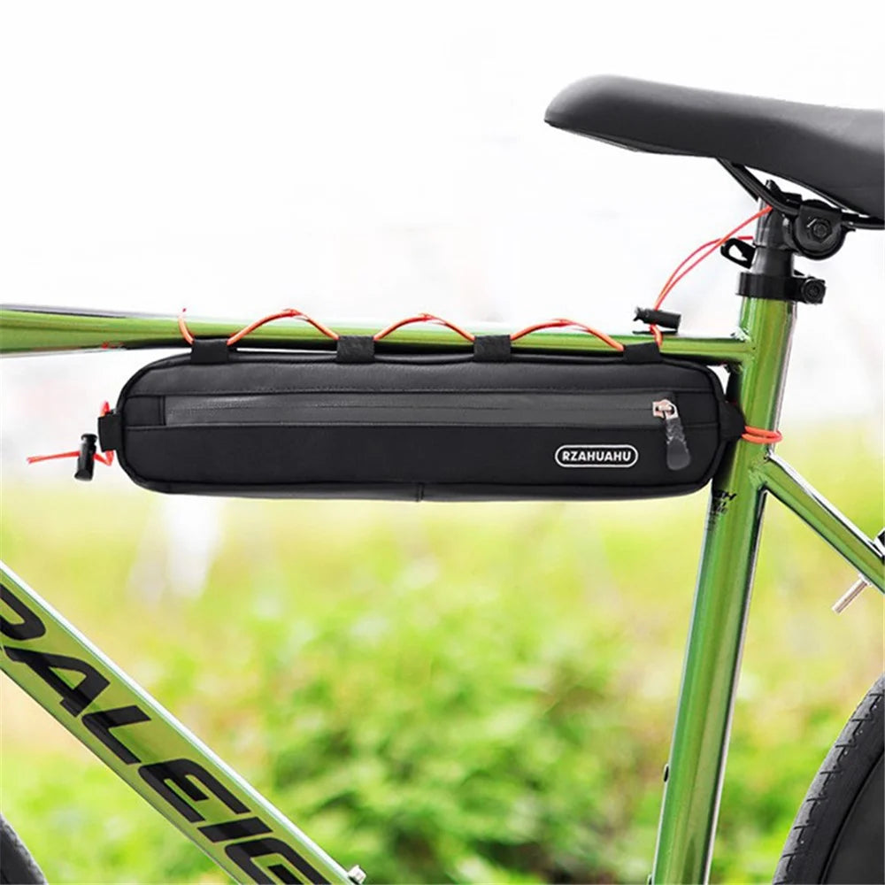 RZAHUAHU 582 Nylon Bike Triangle Tube Bag Front Beam Pouch for Cycling, Size: S - 3
