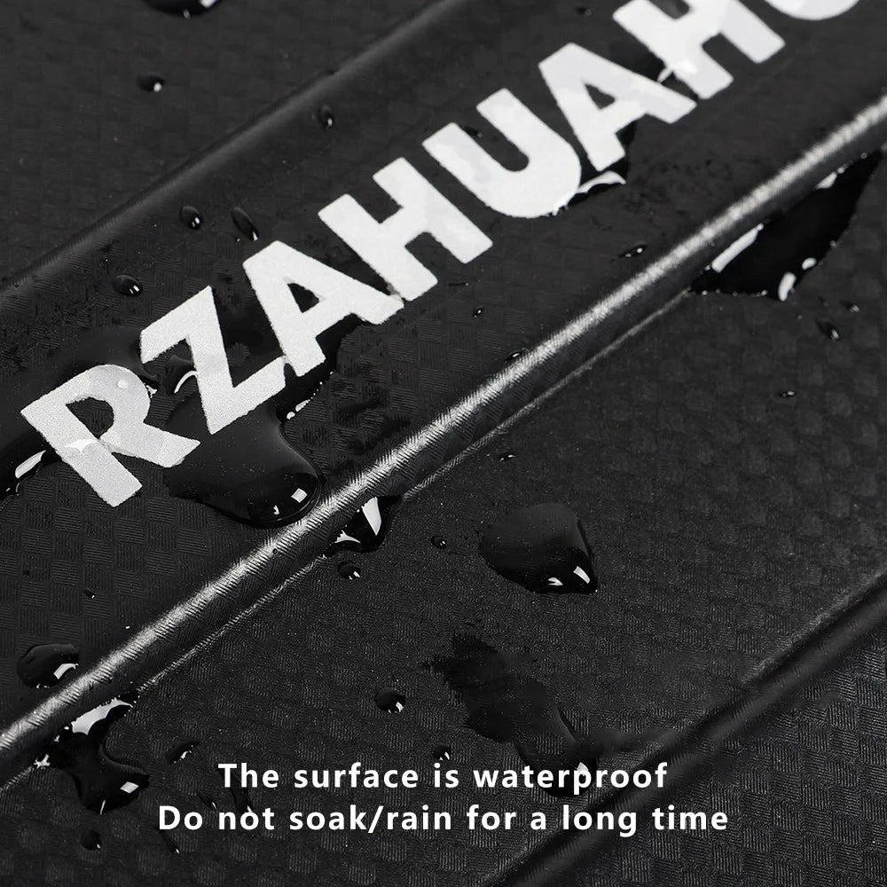 RZAHUAHU 9L Electric Bicycle PVC Leather Rear Bag Hard Shell Storage Bag, Size L - 7