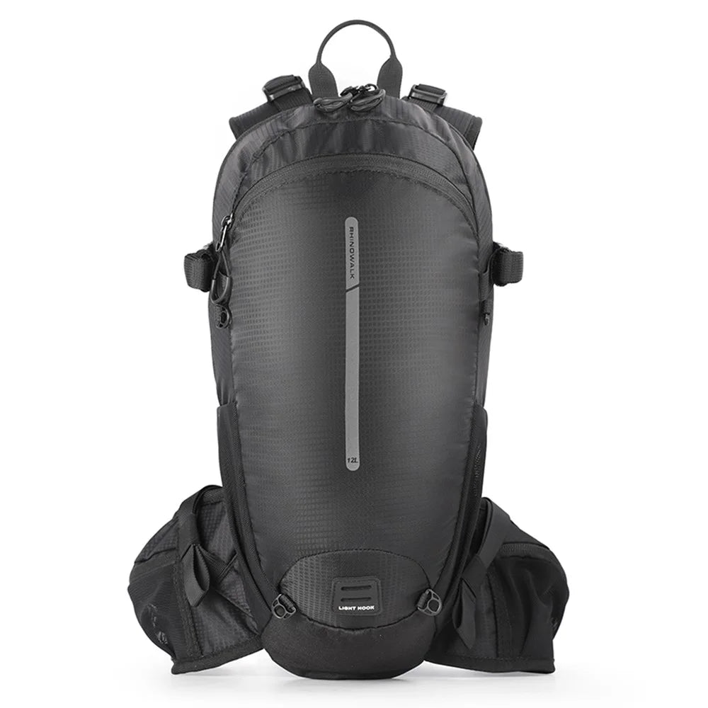 RHINOWALK RK8202 12L Hiking Backpack Breathable Travel Bag Camping Climbing Daypack - Black - 1