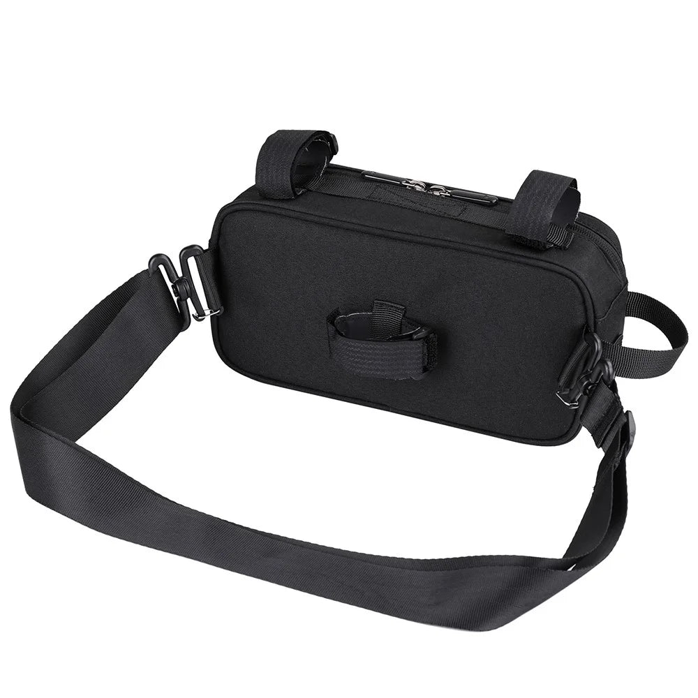 RHINOWALK X21921 Bike Front Bag Waterproof Road Bicycle Frame Bag with Shoulder Strap - Black / Standard Version - 2