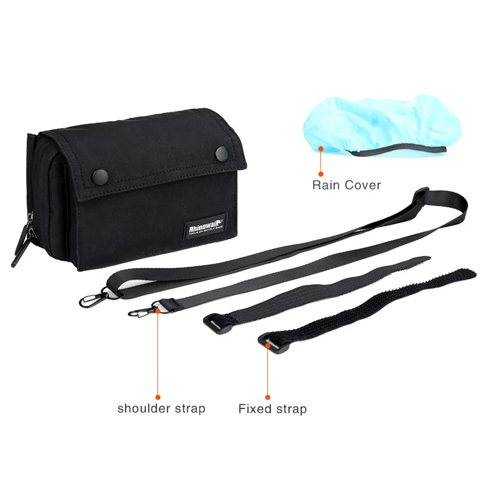 RHINOWALK X2012 Polyester Multifunctional Bike Front Handlebar Bag with Shoulder Strap - Grey - 6