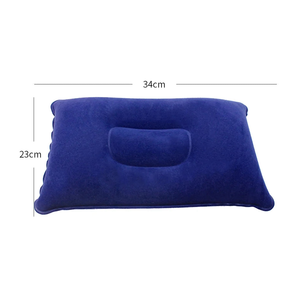 Ultralight Inflatable Air Pillow Sleeping Head Rest Folding Air Travel Pillow - Blue - 4