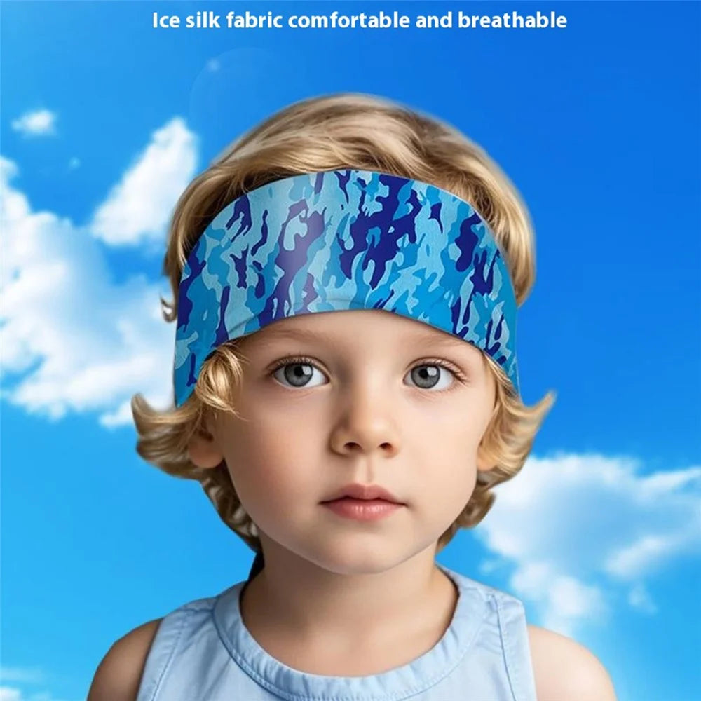 Camouflage Print Headband for Kids Breathable Sports Sweatband Children Basketball Running Hair Band - MCETFD-001 - 3