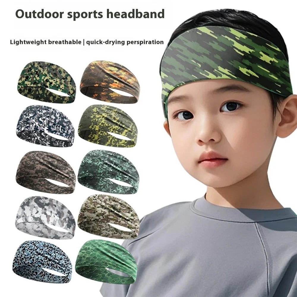 Camouflage Print Headband for Kids Breathable Sports Sweatband Children Basketball Running Hair Band - MCETFD-001 - 7