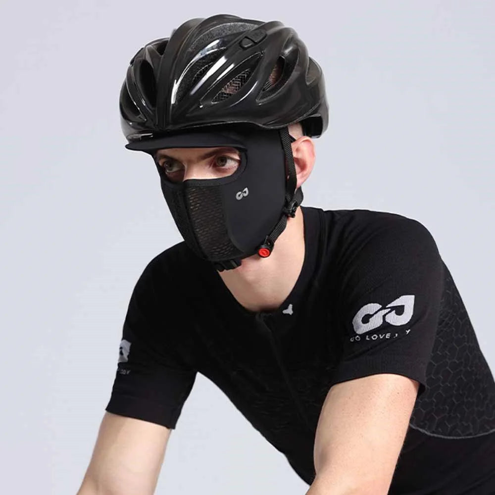 GOLOVEJOY XTJ133 Cycling Sun Hat UV Protective Visor Face Mask Summer Outdoor Face Cover - Black - 7