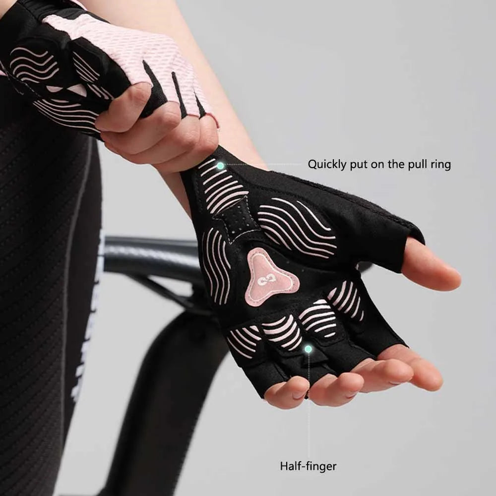 GOLOVEJOY XG78 1 Pair Fitness Men's Gloves Breathable Half Finger Women's Hand Gloves - Black / S - 5