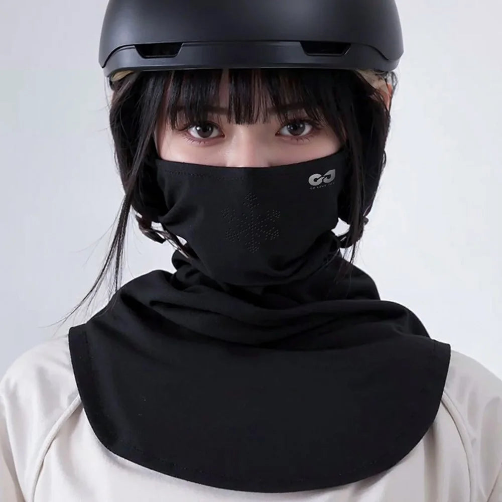 GOLOVEJOY DTJ56 Unisex Winter Outdoor Neck Gaiter Mask Warm Cycling Hiking Skiing Face Cover - Black - 2