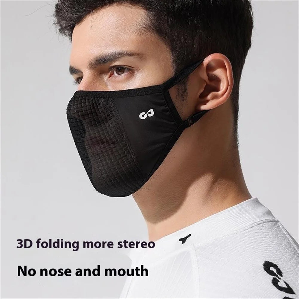 GOLOVEJOY XKZ65 Sun Protection Summer Face Mask Breathable Ice Silk Cycling Mask - Black - 4