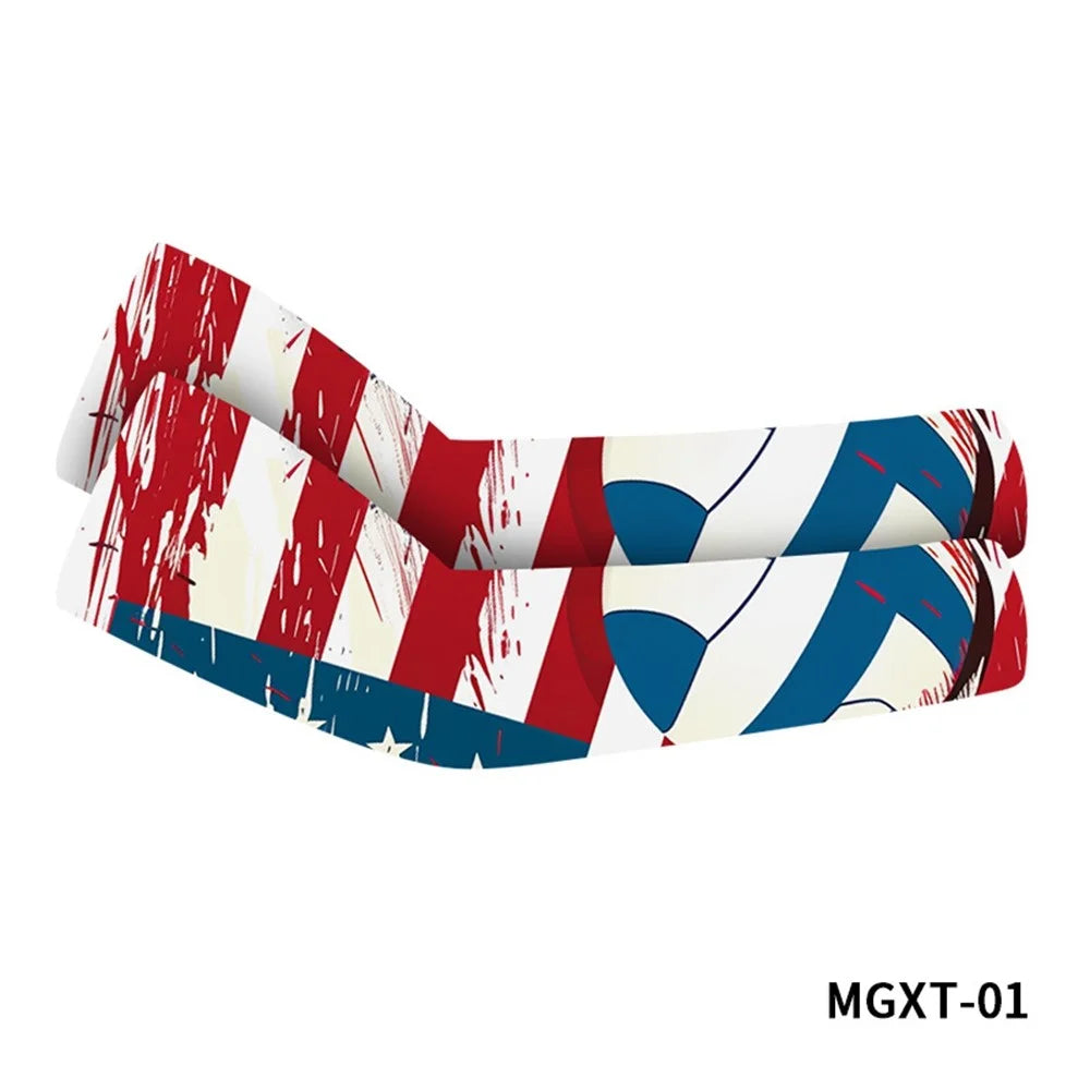 For Age 18+ 1 Pair Summer Cooling Arm Sleeves UV Protection Ice Silk Outdoor Sports Arm Guards, Size XL - MGXT-01 - 1