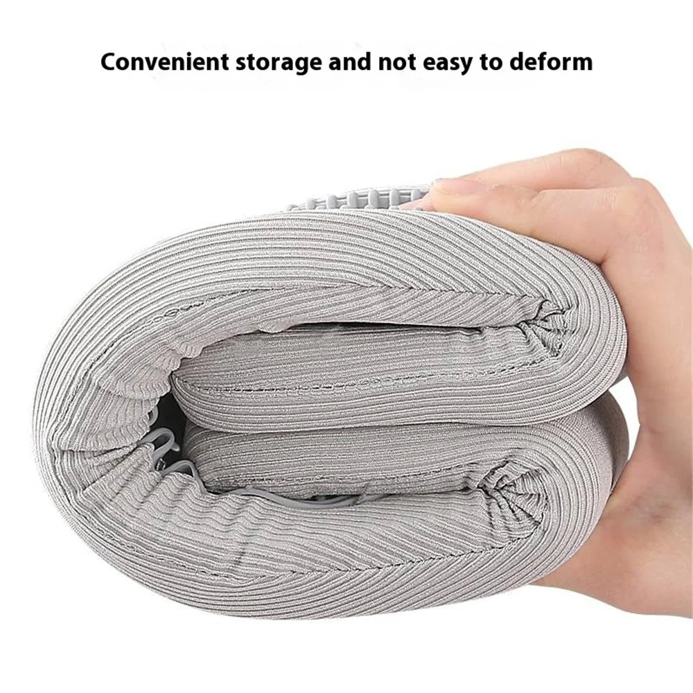 022 Hollow Neck Support Pillow Cervical Collar Memory Foam Cushion for Pain Relief Injury Recovery - Grey - 5