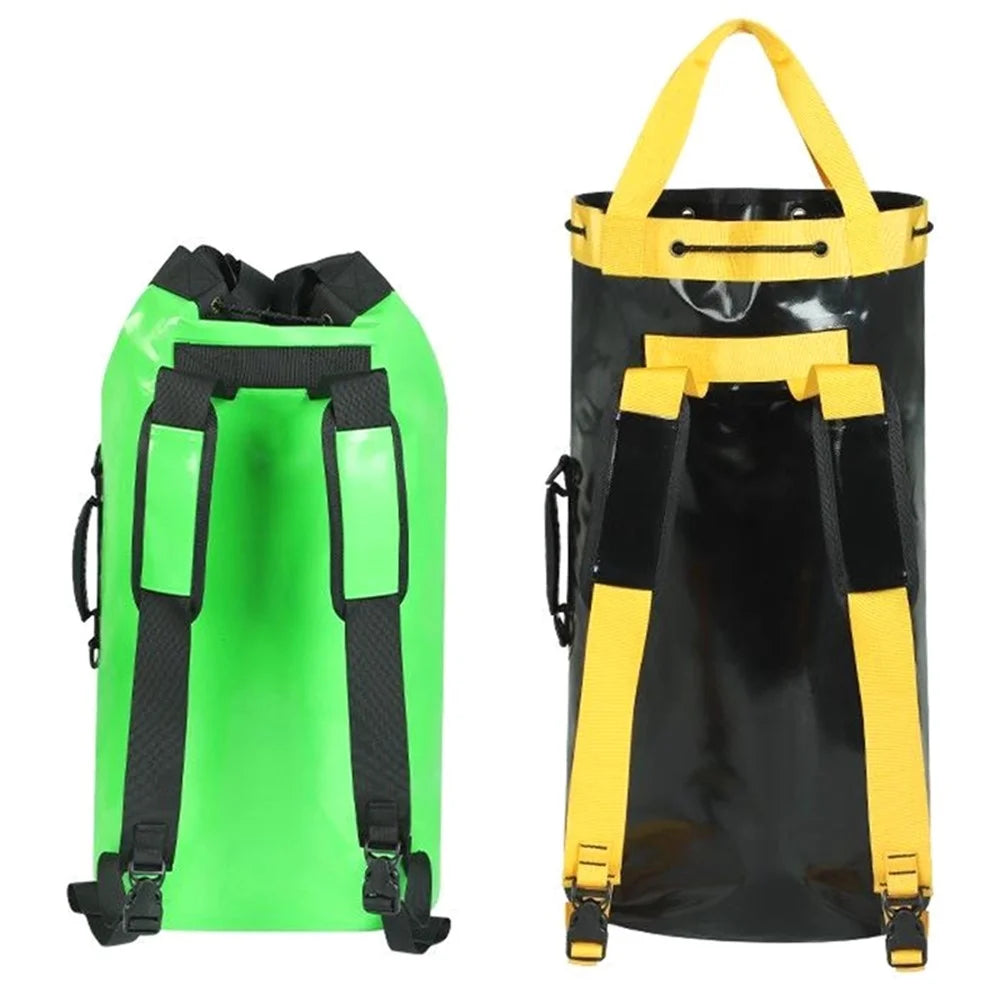 XINDA XD-BAG21 55L PVC Climbing Rope Bag Outdoor Rock Climbing Caving Rope Organizer Drainable Backpack - Green - 2
