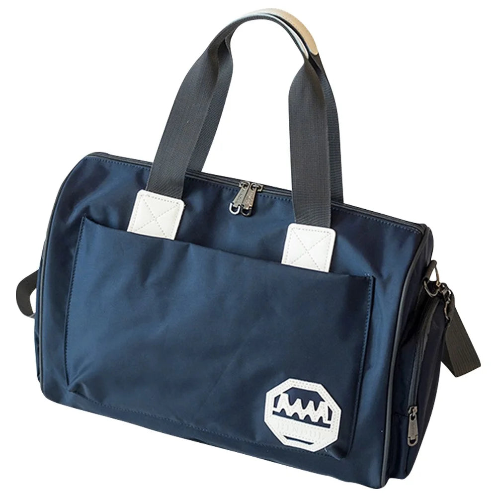 HINDUL Travel Duffel Bag Weekender Overnight Carry On Bag with Shoulder Strap, Size: 48*20*40cm - Dark Blue - 1