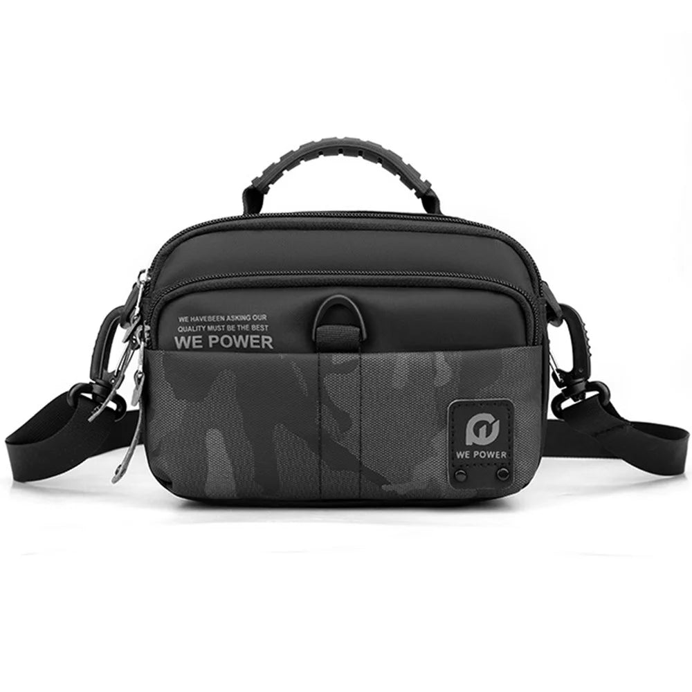 WEPOWER 1790 Men's Crossbody Bag Business Travel Shoulder Bag 20x8x14cm Nylon Waist Pack - Black - 1