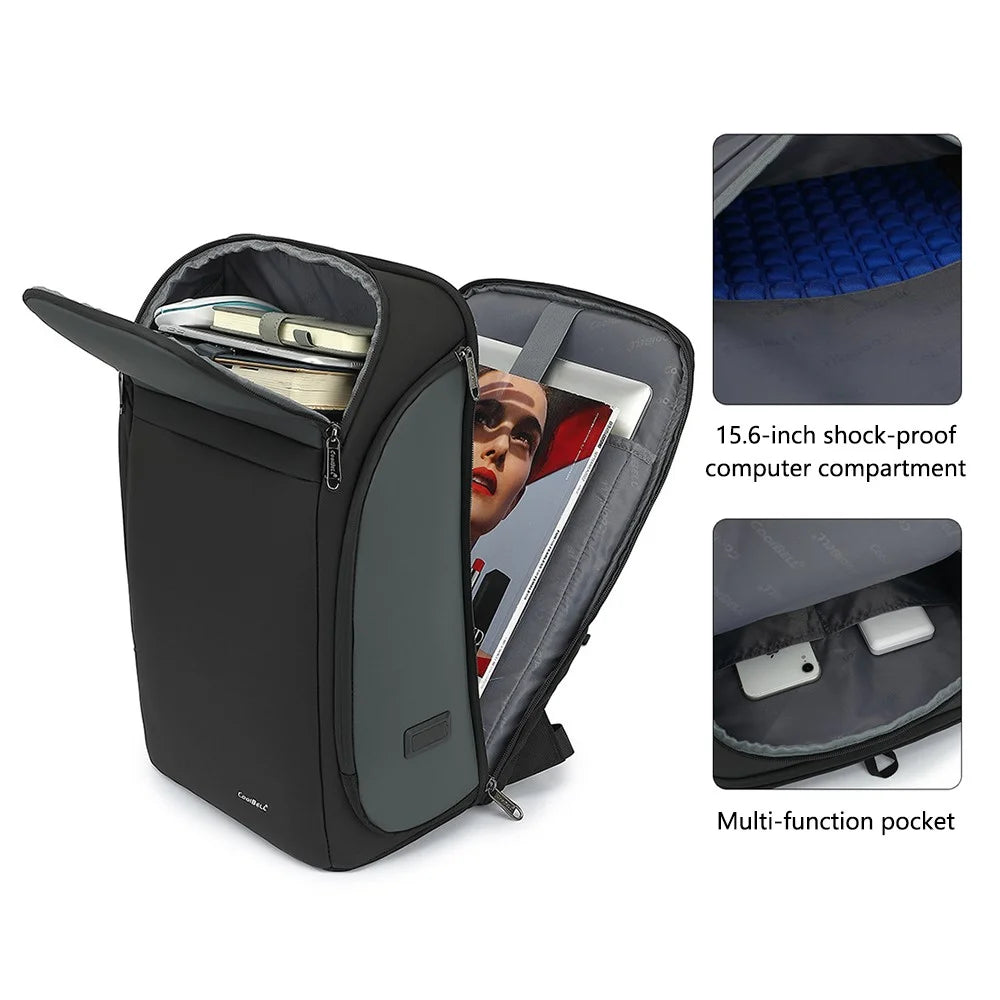 COOLBELL CB-8292 15.6 inch Laptop Backpack Men's Travel Shoulders Bag Daypack with Built-In Cable - 4