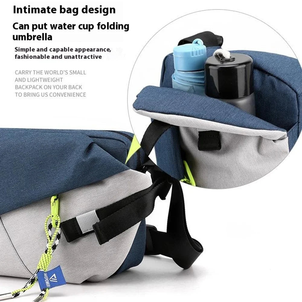 WEPOWER 1811 Stylish Men Large Capacity Messenger Bag Single Shoulder Crossbody Bag, Standard Version - Blue+Grey - 3