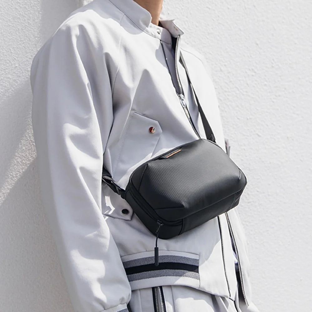 MARK RYDEN MR403 Casual Men Oxford Cloth Single Shoulder Small Crossbody Bag - Black - 7