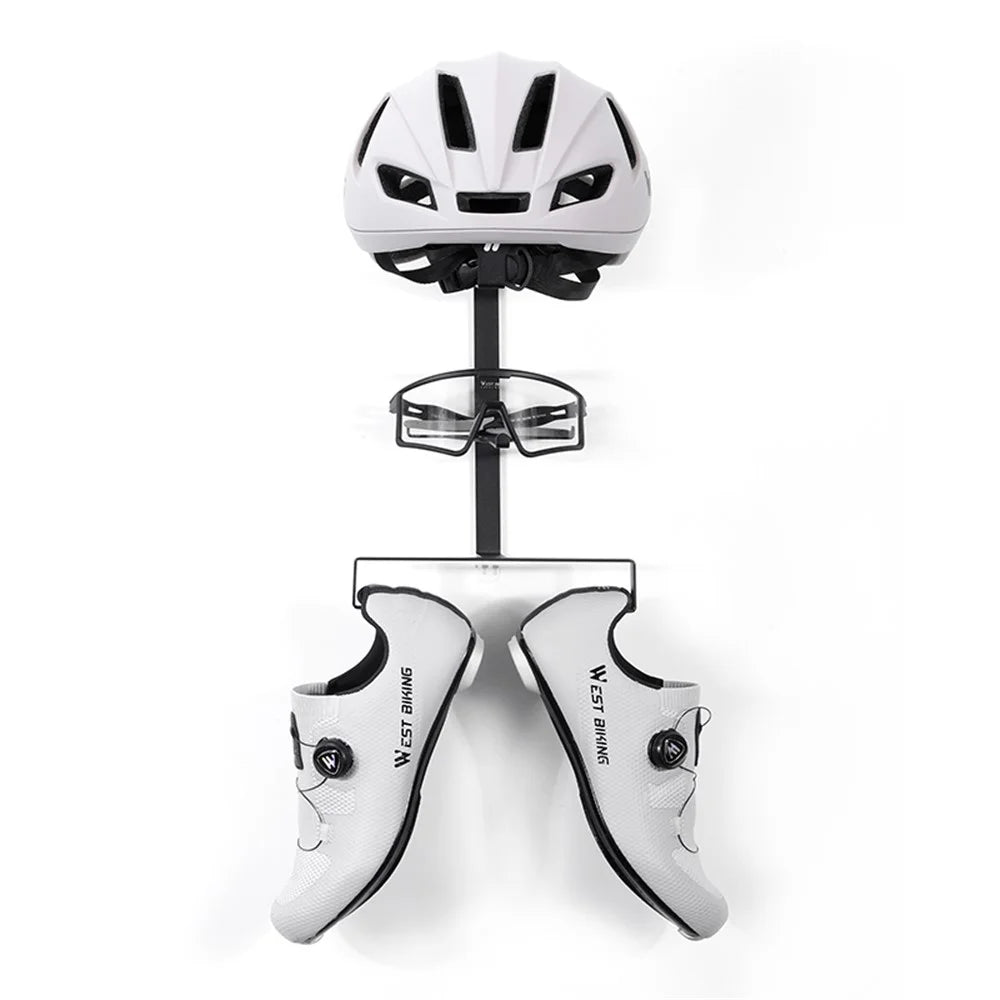 WEST BIKING YP0712042 Bicycle Helmet Storage Rack Cycling Gear Wall Mount Display Stand - 3