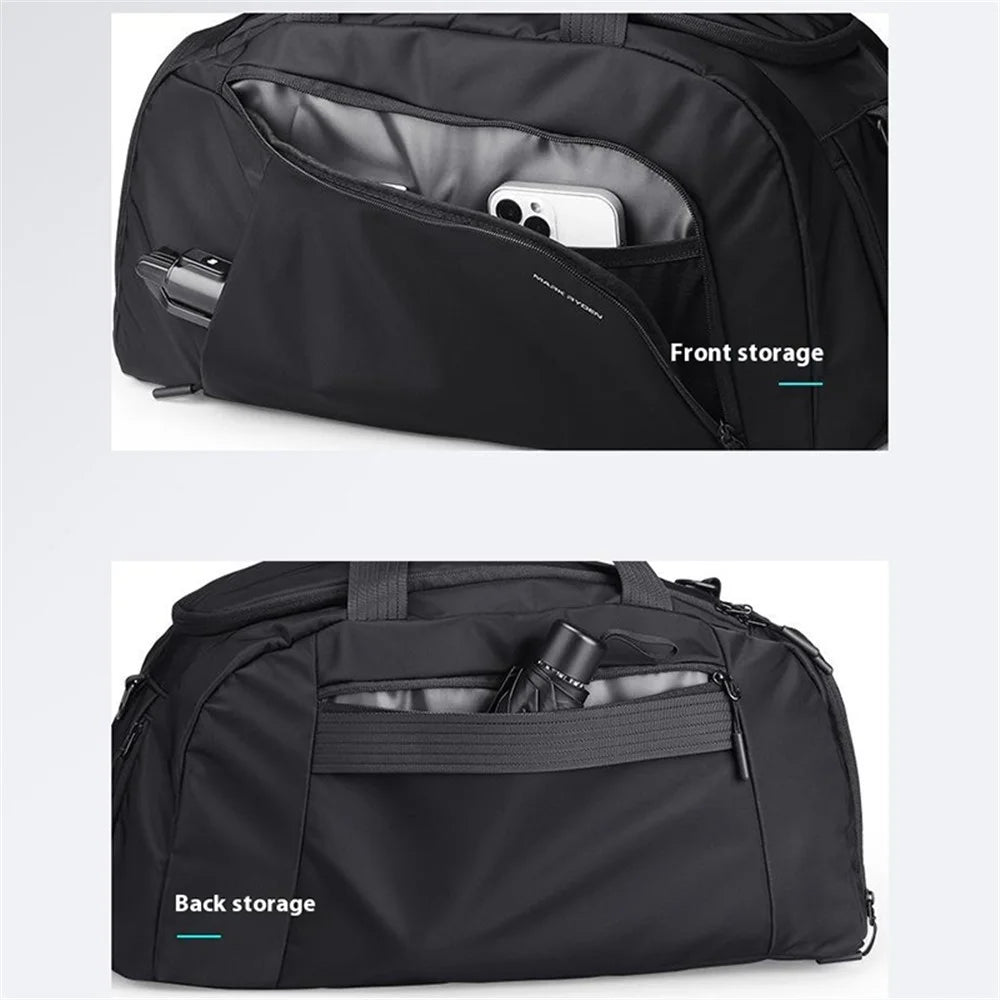 MARK RYDEN MR5226 30L Large Capacity Gym Bag Duffel Bag with Shoulder Strap for Sports / Travel - Black - 5