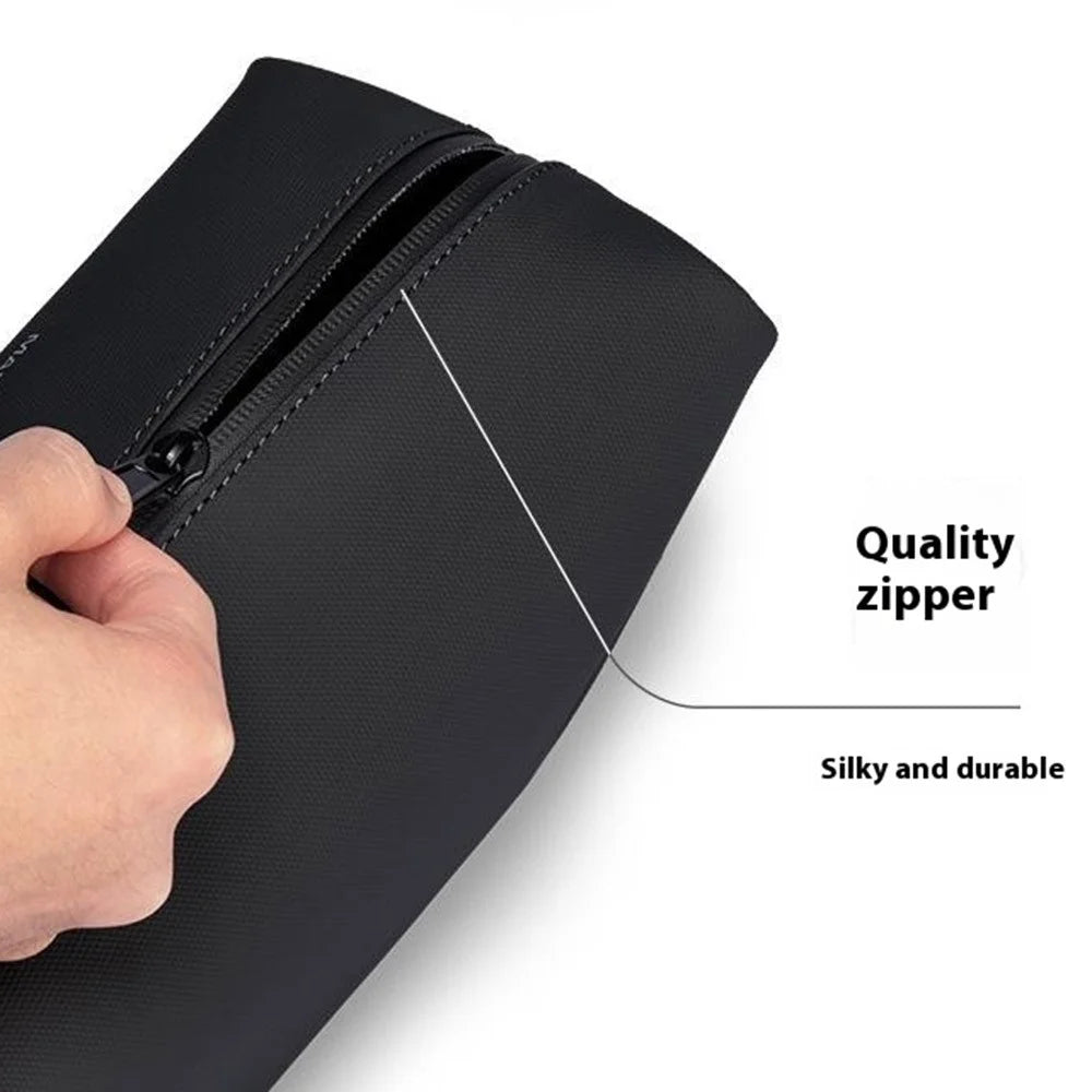 MARK RYDEN MR35 Business Travel Toiletry Bag Portable PU Men Cosmetics Storage Bag - Black - 6