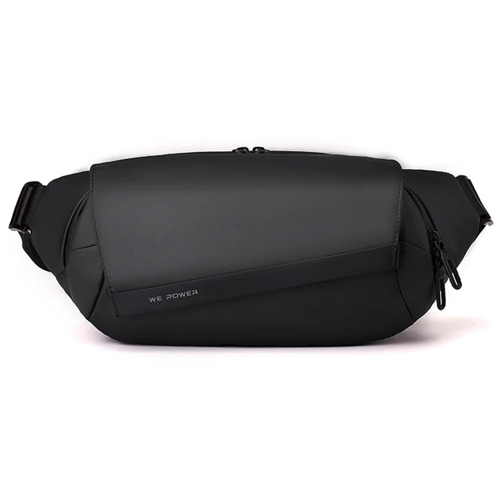 WEPOWER 1100-66 Size S Casual Men Crossbody Chest Bag Waterproof Sports Waist Pack for iPad 7.9 Inch - Black - 1