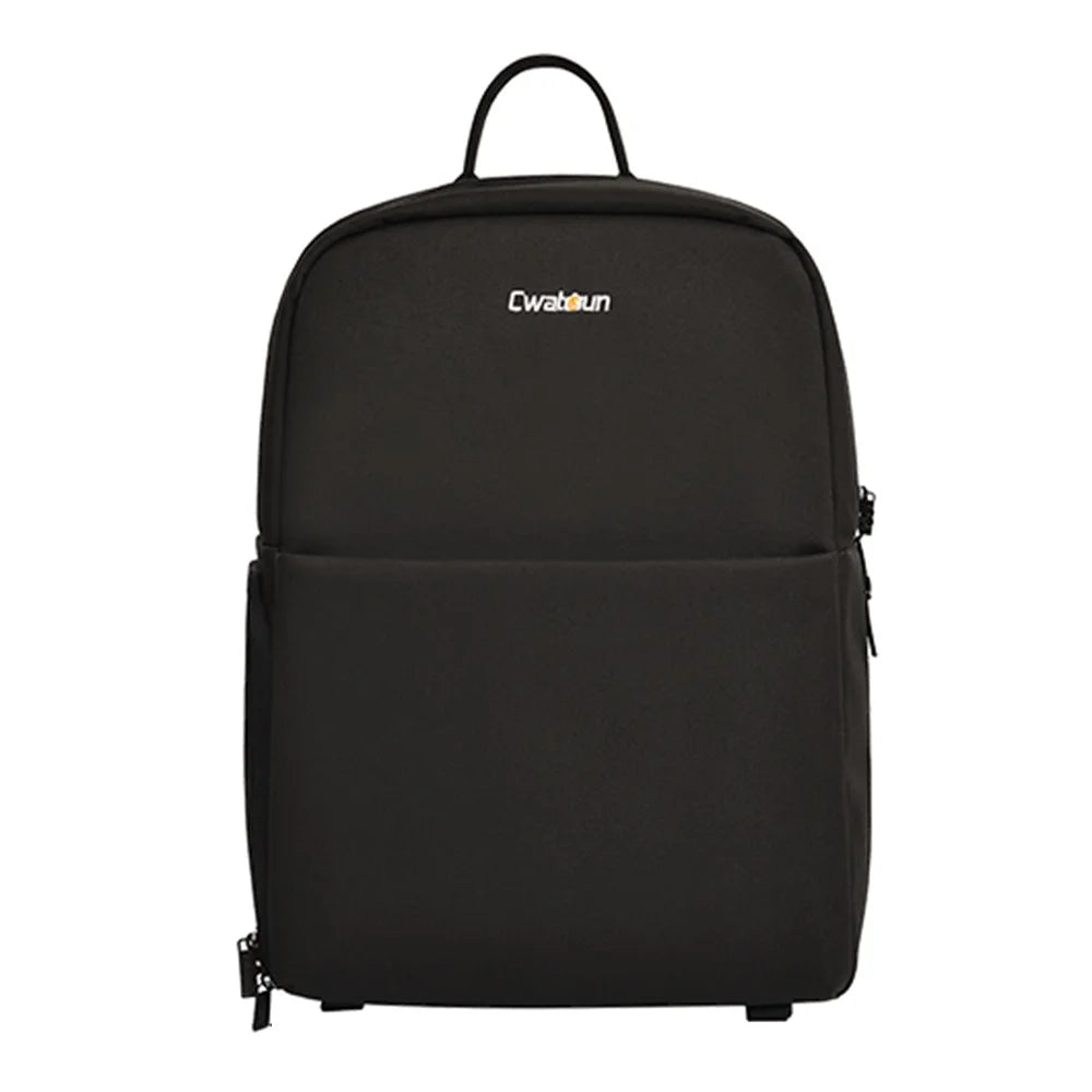 CWATCUN D75 14inch Laptop Backpack Waterproof SLR / DSLR Camera Shoulder Bag with Small Bag for Canon Nikon Sony, Size M - Black - 1