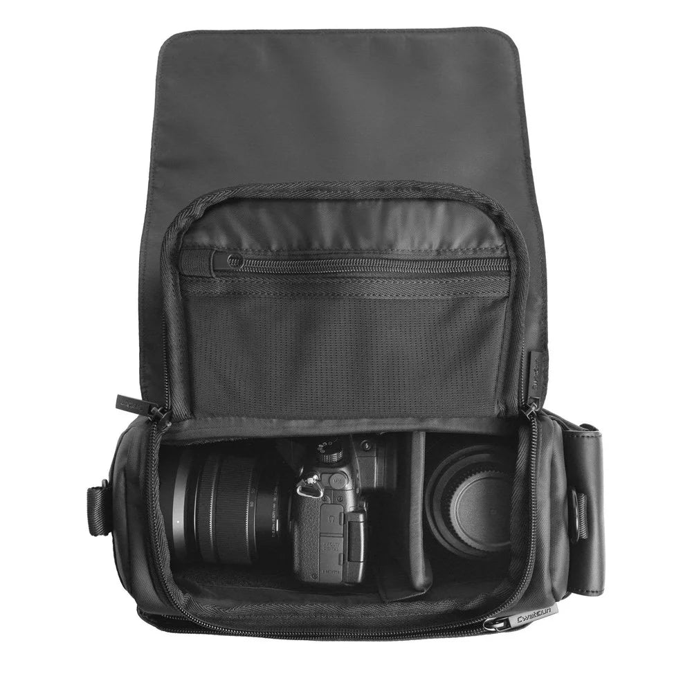 CWATCUN D73 DSLR Camera Shoulder Bag Waterproof Camera Handbag for Nikon Sony Lens Tripod - 4