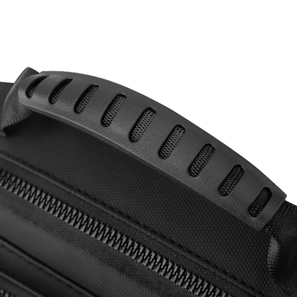 WEPOWER 1242# Waterproof Nylon Men Crossbody Bag Handbag Casual Sling Shoulder Bag Pouch, Size S - Black - 4