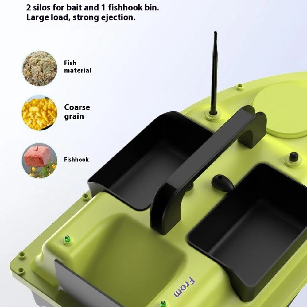 D18B 3 Bait Slot GPS Positioning Fishing Bait Boat for Lakes Rivers 500m Remote Control (CE Certified) - EU Plug - 3
