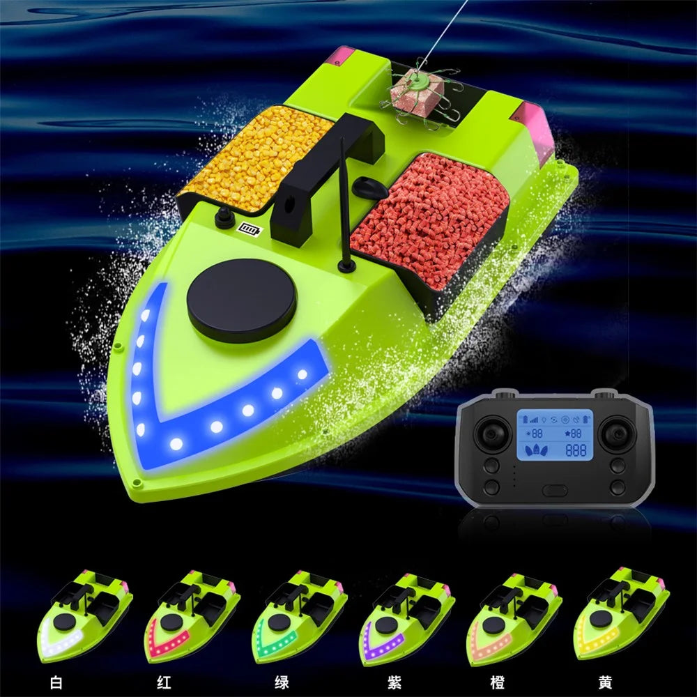 D20 3 Bait Slot GPS Positioning Automatic Return Fishing Bait Boat 600m Remote Control, with Light (CE Certified) - EU Plug - 2