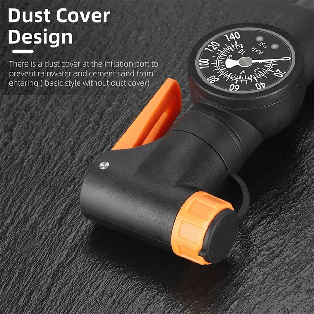 WEST BIKING YP0711162 Mini Bicycle Pump with Pressure Gauge, Portable Bike Tire Inflator - 7