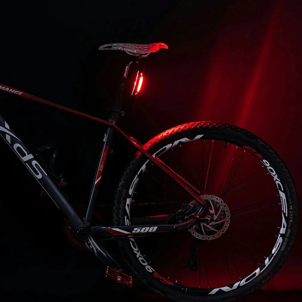 ROCKBROS Mountain Bike USB Rechargeable Tail Light Super Bright Waterproof Safety Warning Lamp - Red+Green+Blue - 3
