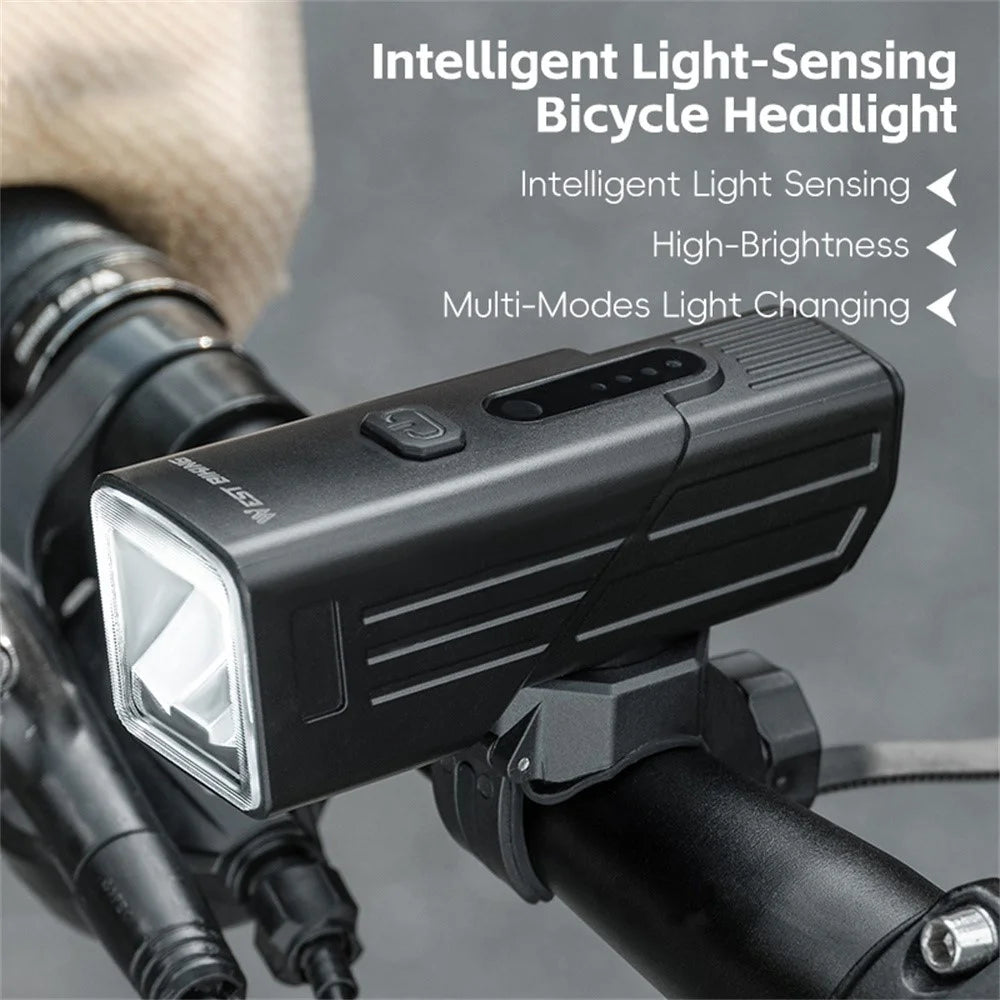 WEST BIKING YP0701488 Bicycle Smart Light Sensing Front Light Flashlight Mountain Bike Cycling Headlight - Beam Spreading - 5